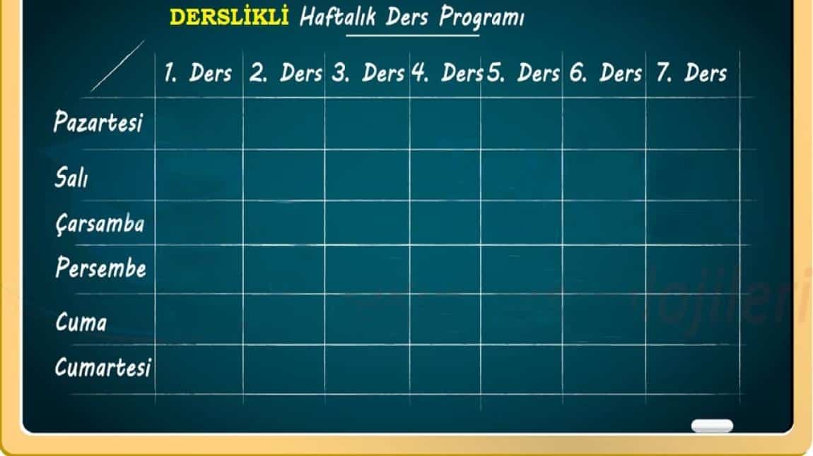 9 Eylül 2024 Tarihli Ders Programımız